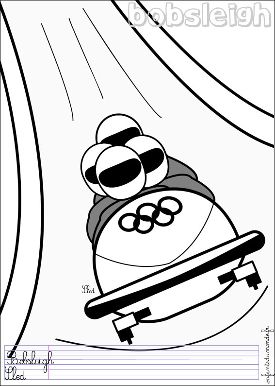 coloriage bobsleigh 1
